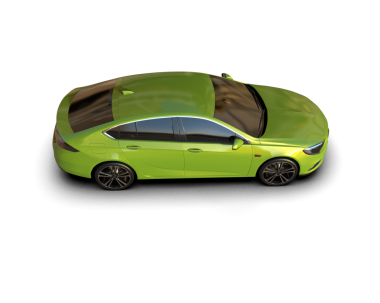 modern yeşil araba siyah arkaplanda izole