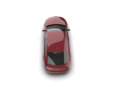 Kırmızı araba siyah arkaplanda izole edildi