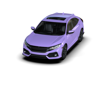 beyaz arka planda izole edilmiş mor lüks araba