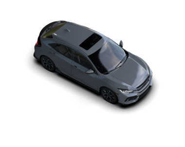 Beyaz stüdyo arka planında 3 boyutlu markasız SUV marka bir araba.