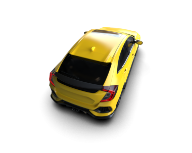 araba beyaz arkaplanda izole edildi