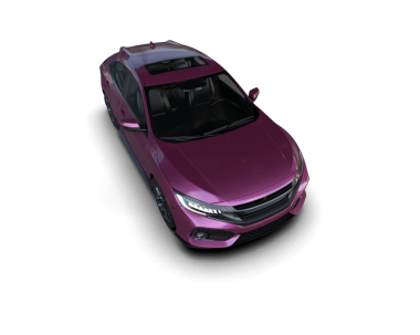 Pembe araba modern araba siyah arka planda kırpma yolu ile izole