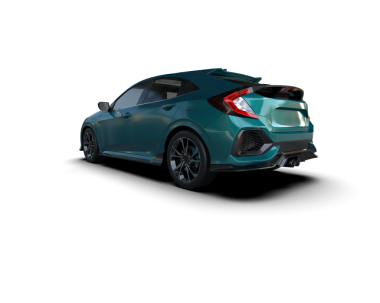 Arka planda bir araba. 3d oluşturma.