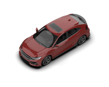 Kırmızı lüks araba, kesme yolu olan beyaz arka planda izole edilmiş. 3 Boyutlu Hazırlama