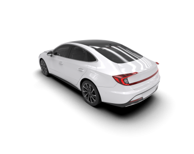 Modern lüks sedan araba beyaz arka planda izole edilmiş. 3d illüstrasyon