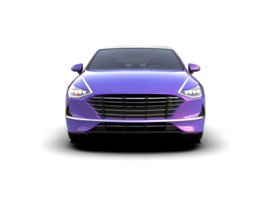 Siyah arka planda yansıtıcı bir arabanın 3 boyutlu canlandırması