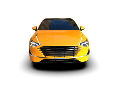 Beyaz arka planda modern bir araba. 3d oluşturma