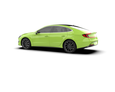 modern yeşil araba beyaz üzerine izole