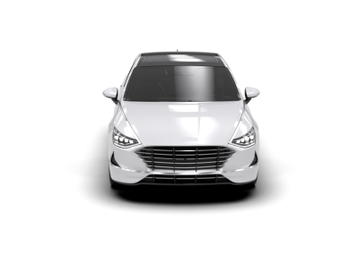 gerçekçi araba ön görünümü.