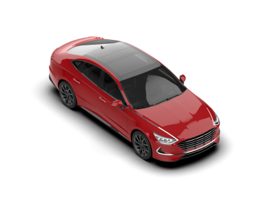 beyaz arkaplanda modern araba