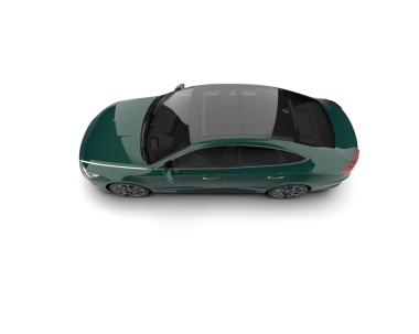 beyaz arkaplanda izole edilmiş araba 3d görüntüleme - üst görünüm