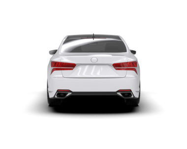 Gri arkaplanda izole edilmiş gerçekçi beyaz araba