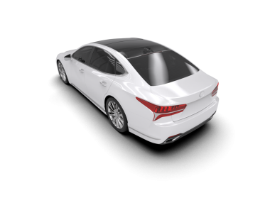 Modern araba beyazda izole edilmiş. 3d oluşturma