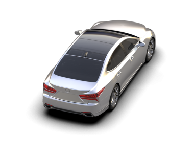 Modern lüks araba siyah arka planda izole edilmiş. 3 Boyutlu Hazırlama