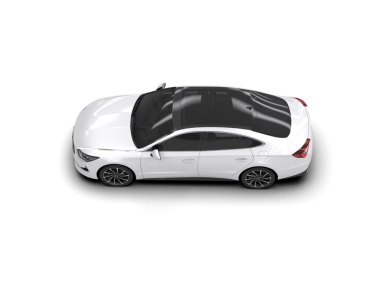 modern araba beyaz arka planda izole edildi. 3 boyutlu çizim - illüstrasyon