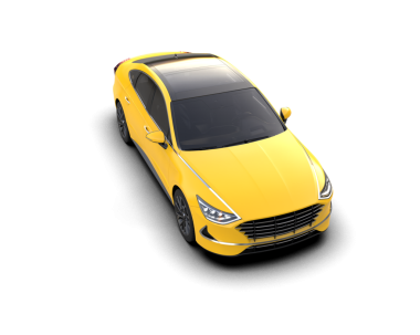 Modern araba beyazda izole edilmiş. 3d oluşturma