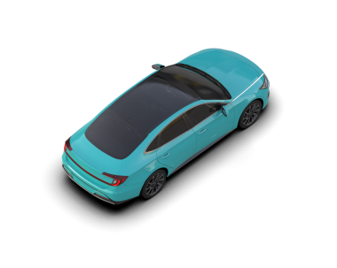 Modern araba arka planda izole edilmiş. 3D görüntüleme - illüstrasyon