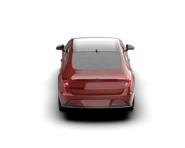 Araba beyaz arka planda izole edilmiş. Arabanın arka manzarası. 3 Boyutlu Hazırlama