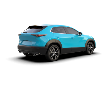 modern lüks mavi araba beyaz arka planda izole edilmiş.