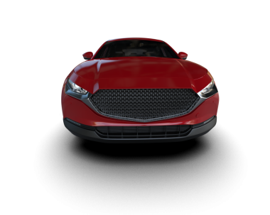 beyaz arka planda kırmızı modern araba