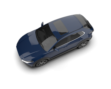 Modern araba siyah üzerine izole edilmiş. 3d oluşturma