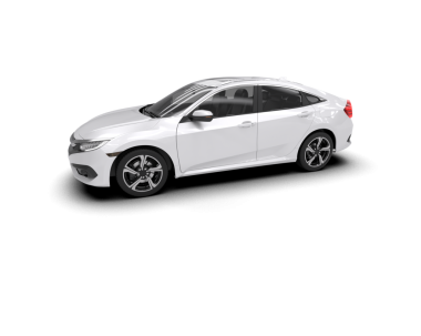 Modern araba beyaz arka planda izole edilmiş. 3 boyutlu - 3 boyutlu.