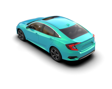 Arka planda izole edilmiş modern lüks araba. 3D görüntüleme - illüstrasyon