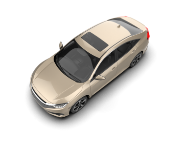 Beyaz arka planda modern lüks bir araba. 3d oluşturma.