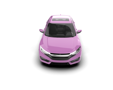 Pembe araba beyaz arka plan üzerinde izole