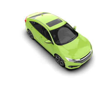 Araba beyaz arka planda izole edilmiş. 3d illüstrasyon