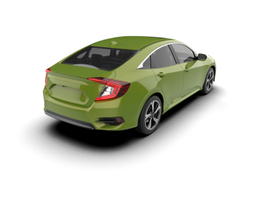 Beyaz arka planda modern bir araba. 3d oluşturma