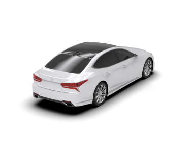 Beyaz araba arka planda izole edilmiş