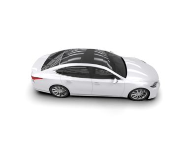 modern araba kırpma yolu ile beyaz arkaplanda izole edildi - 3d illüstrasyon