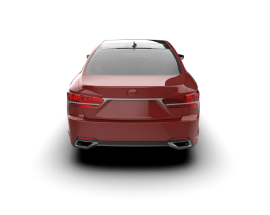 gerçekçi araba arka görüş vektör çizimi