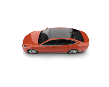 kırmızı araba beyaz arkaplanda izole edildi.