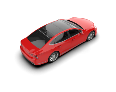 araba beyaz arkaplanda izole edildi