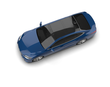 Siyah arka planda 3 boyutlu bir araba. 3d oluşturma