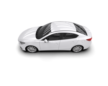 Modern araba beyazda izole edilmiş. 3d oluşturma