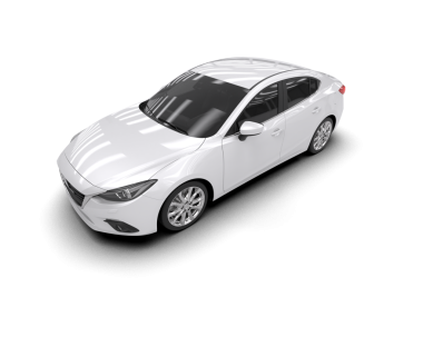 Beyaz arka planda kırmızı çizgili beyaz modern araba.