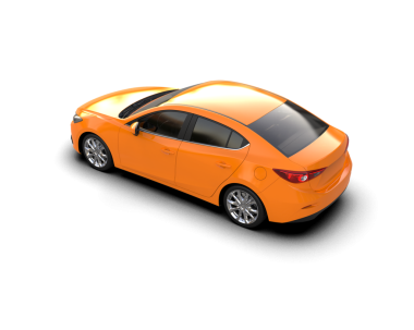 turuncu renkli modern araba