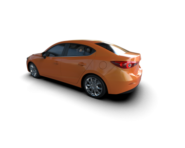 turuncu araba gri renkte izole edilmiş