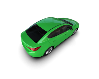 yeşil araba gri arka planda izole edilmiş.