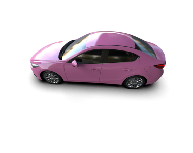 Beyaz arkaplandaki araba.