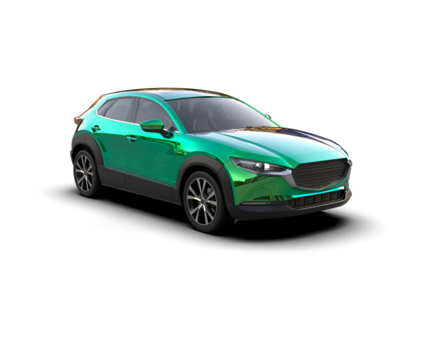 Beyaz arka planda izole edilmiş gerçekçi modern araba. 3d oluşturma