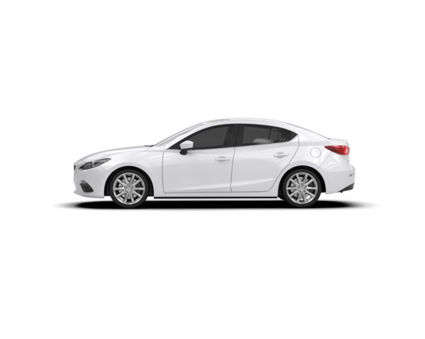 Modern araba. Beyaz arka planda bir araba. 3d oluşturma.