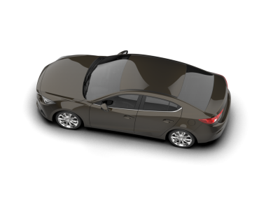 Beyaz arka planda modern bir araba. 3d oluşturma