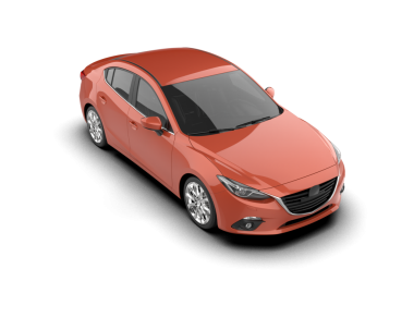 Yan görüşlü gerçekçi bir araba. vektör illüstrasyonu