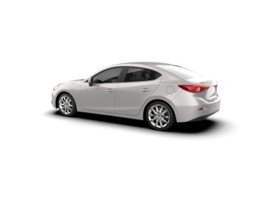 Beyaz arka plan üzerinde beyaz araba