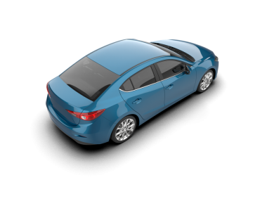 Mavi lüks araba izole edilmiş. yan görünüm