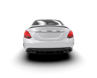 Modern lüks araba beyaz zemin üzerine